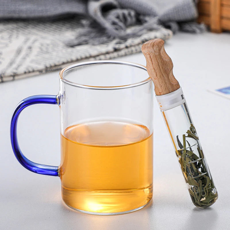 Classic Bamboo Tea Infuser & Filter with Eco-Friendly Design and Bamboo Stoppers