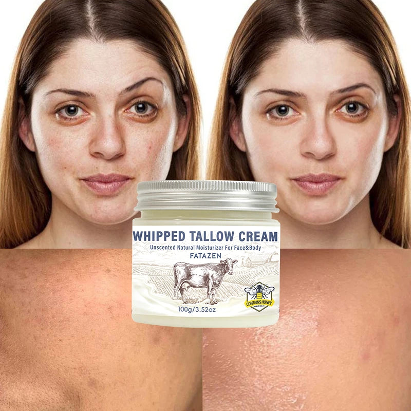 Private Label Wholesale Custom Face Cream Natural 100%  Fresh Milk Extract Honey Beef Tallow Moisturizer Hand Body Cream