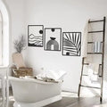 40X30cm SET3  Nordic Iron Line Art Wall Decoration 2025 New Black Minimalist Abstract Wall Art Geometric Murals