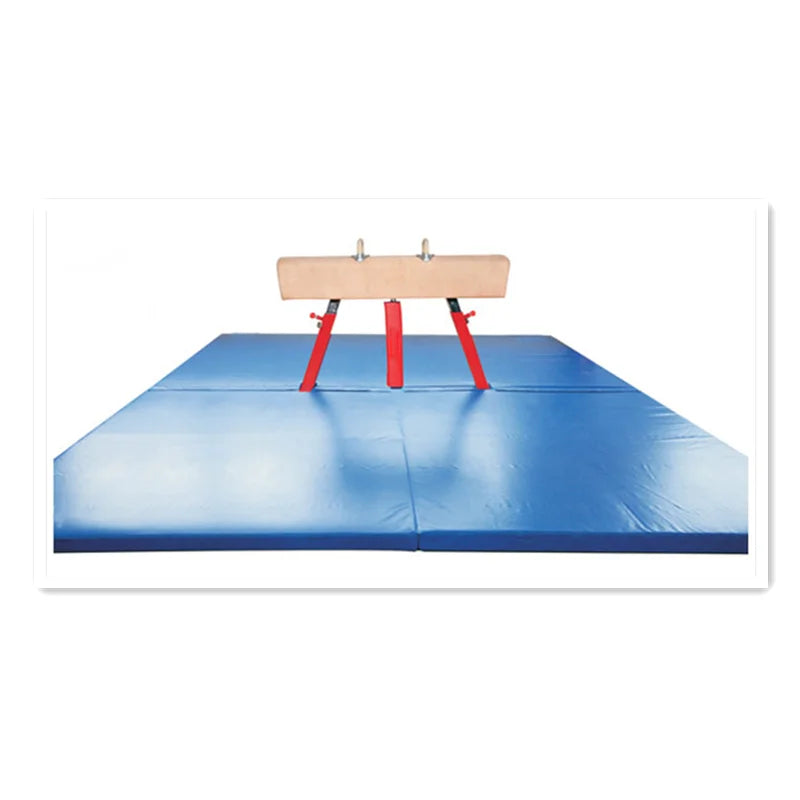 Competition Pommel Horse High Grade Steel Stand PU Gymnastic Trainer Vaulting Pommels Horse With Handle