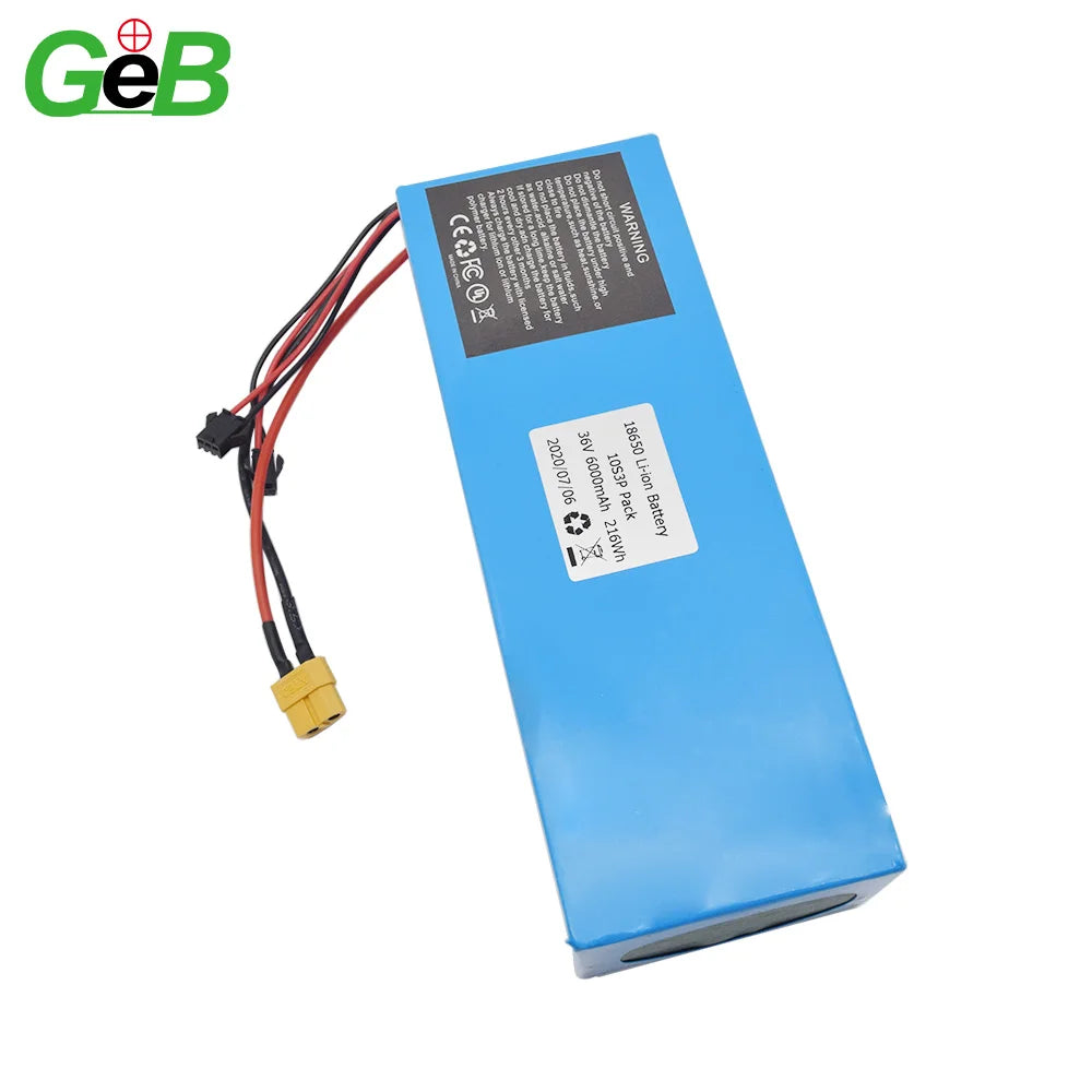 GEB NCR18650 Electric Li Ion Battery 18650 10S3P 36V 6Ah 7.8Ah 9Ah 10.5Ah Lithium Batteries for Scooter