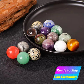 Wholesale 20mm Non-porous Ornament Natural Raw Quartz Products Healing Stones Decorative Sphere Mini Crystal Ball Water