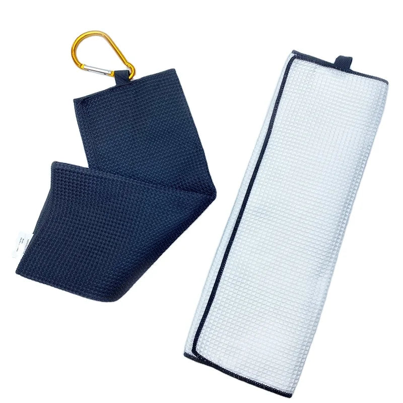 Sublimation Custom Blank Microfiber Waffle Golf Magnetic Towels With Brush