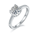 2022 New Rings White Gold Plated 925 Sterling Silver Minimalist 14k Moissanite Ring for Women