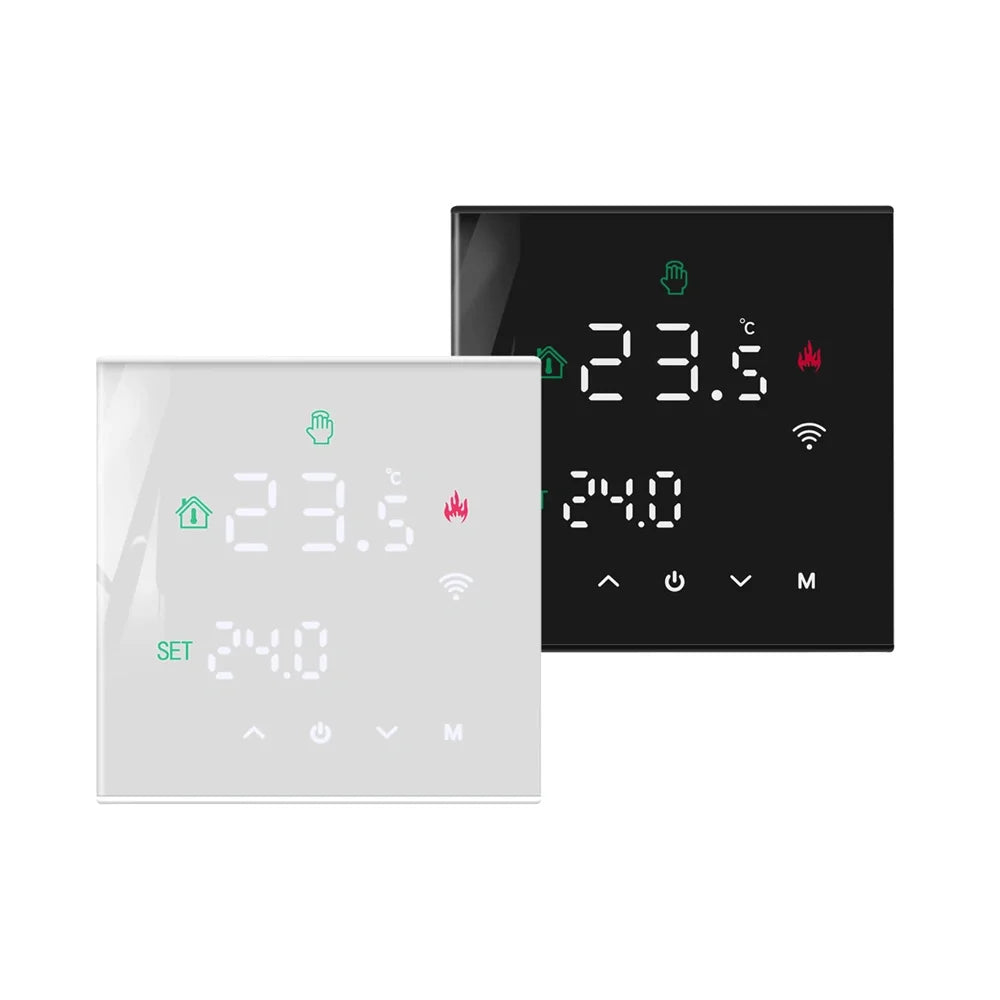 WiFi Smart Touch Screen Anti-flammable Thermostat Hotel Modern Floor Heating Parts Water/Gas Boiler Temperature Controller MEIBA