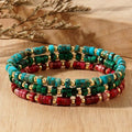 Natural Malachite Red Imperial Jasper Stone Bracelet Blue Imperial Jasper Beaded Bracelet Energy Healing for Women Jewelry Gift