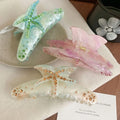 Hot Sale Summer Classic Crystal Temperament Shark Clips Hair Claw Fashion Sea Star Large Hair Claw Clips for Women