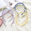Wholesale Cheaper Satin Pleated Gentle Retro Hair Hoop Silk Satin Outdoor Headband
