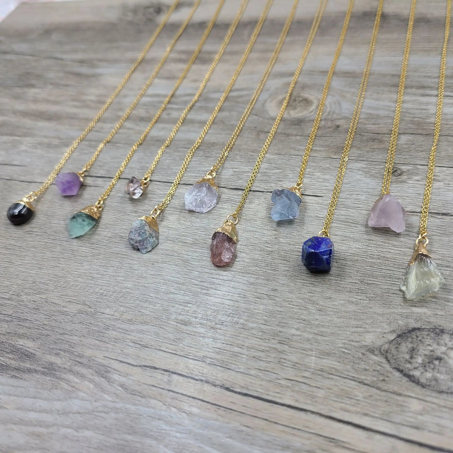 Zooying Birthstone Necklace Customize Natural Stone Birthstone Fashion Jewelry Necklace