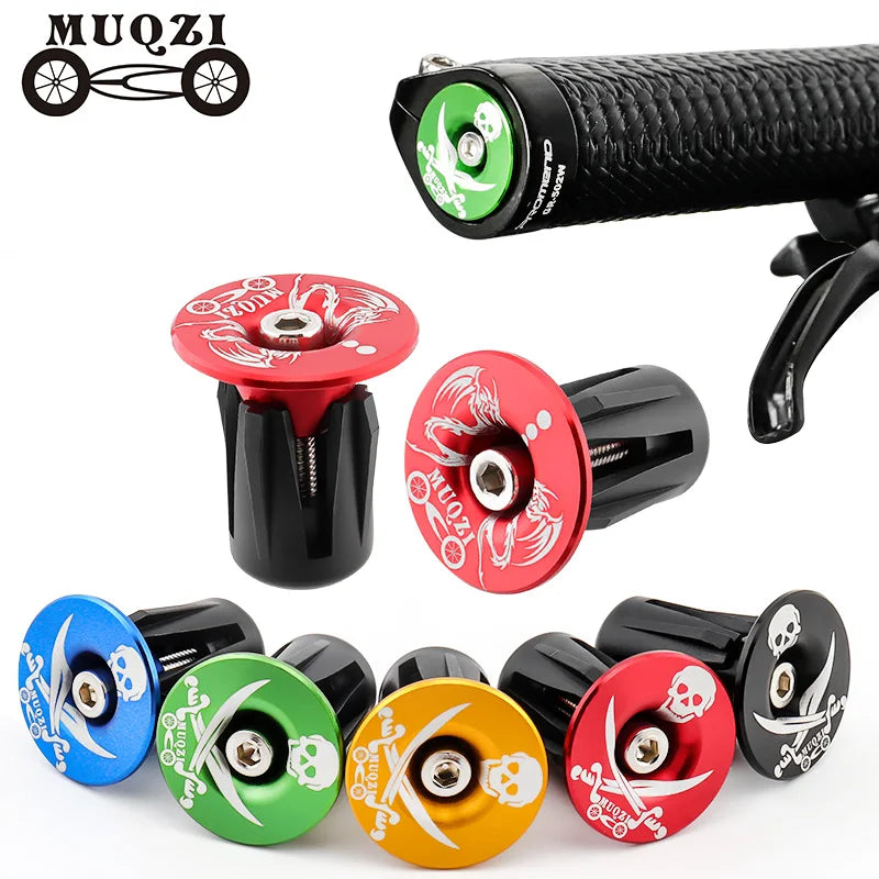 MUQZI MTB Road Bicycle Handlebar Cap 1 Pairs Aluminum Alloy Bike Bar End Plugs