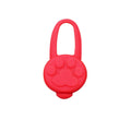 Waterproof Pet LED Safety Light Clip-On Silicone Dog Collar Light with Paw Design for Outdoor Night Visibility