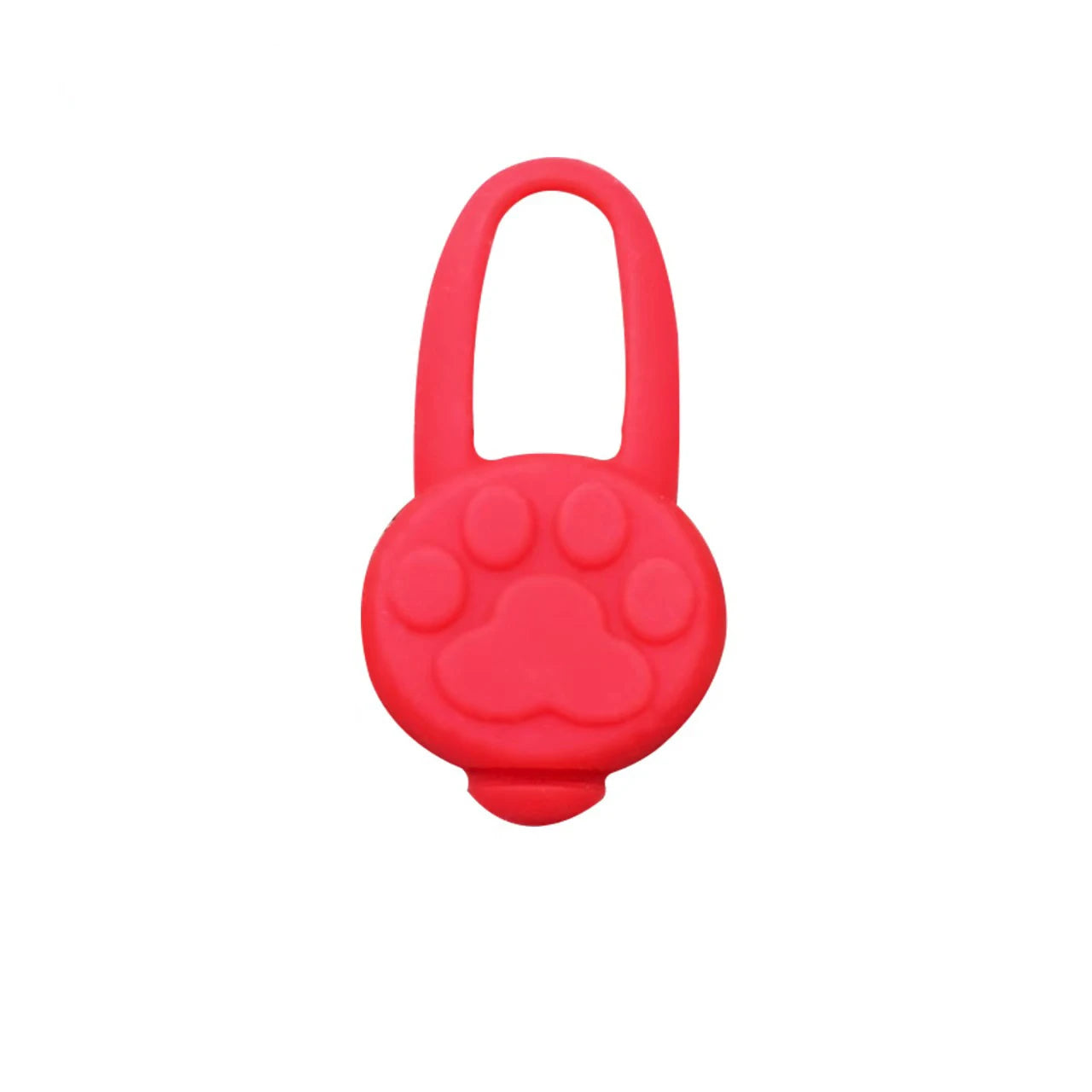 Waterproof Pet LED Safety Light Clip-On Silicone Dog Collar Light with Paw Design for Outdoor Night Visibility