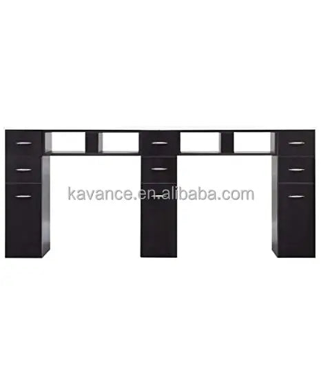 Modern Eco-Friendly Salon Furniture Set Double Cabinet Manicure Tables with Nail Dust Collector Machine