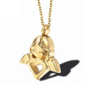 Beloved Heart Ashes Necklace Girl Angel Stainless Steel Accessories for Funeral Jewelry Memory Pendant Holder