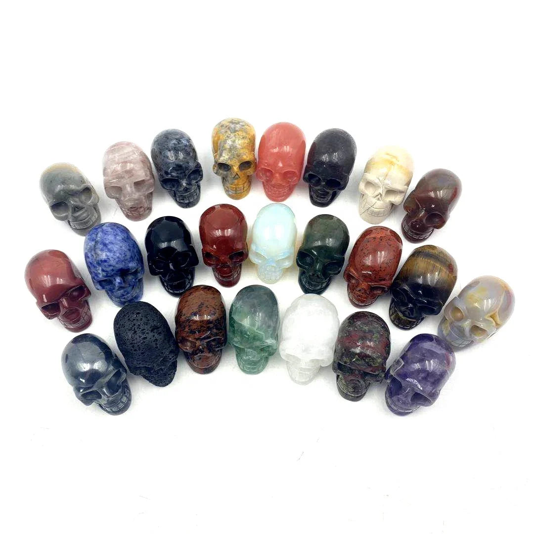 Wholesale Hand Engraved Natural Folk Crafts Feng Shui Gemstone Healing Stones 2 Inches Crystal Quartz Animal Style Irregular