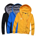Prompt Goods Cotton Zipper up Hoodies Men's Hooded Sweatshirts With Fleece Autumn Winter Hoodies