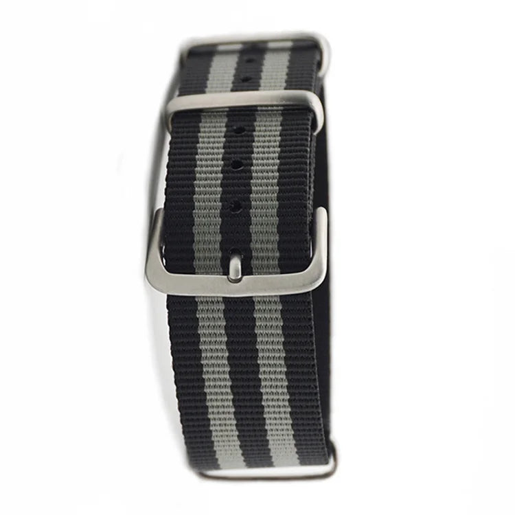 BRC Premium Nylon Cheapest Black and Grey Bond Nylon Watch Strap