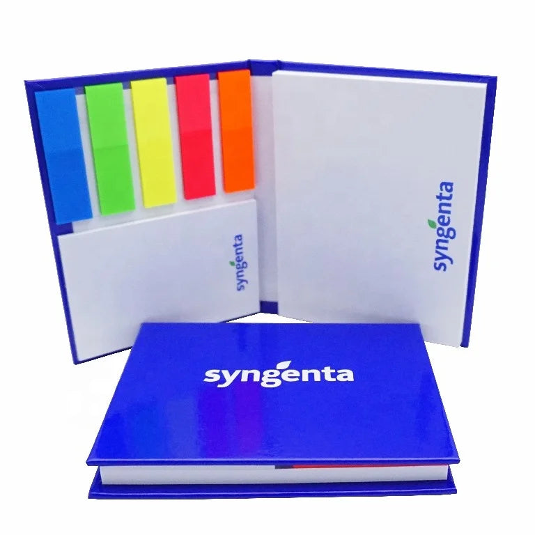 Custom 254 Blue Assorated Sticky Note Books-custom Print on the Cover