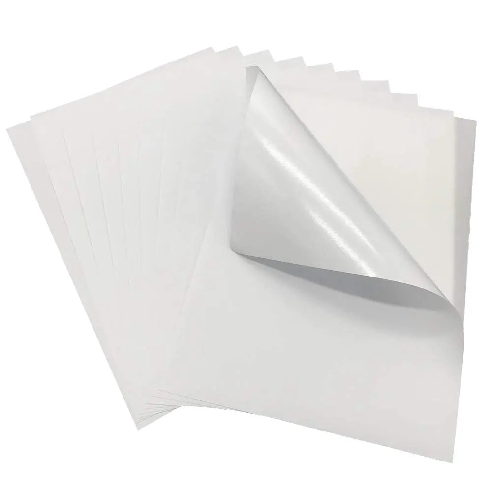 Glossy Premium Printable Vinyl Sticker Paper 8.5x11'' Flexography Inkjet or Laser Printer Inkjet Waterproof Decal Paper Sheets