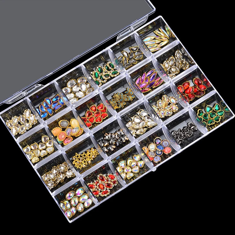 Box Jewelry Diamonds Nails Charms Rhinestone Nail Art for Nail Decoration