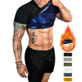 Logo Custom Indoor Sauna T Shirt Workout Clothes Fitness Wear  Body Weight Loss Gym Sport Exercise Sauna Suit for Men