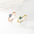 Fashion Design Elegant 925 Sterling Silver Celestial Body CZ Pave Adjustable S925 Ring Jewelry Women R00537