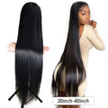 Wholesale 13x6 Transparent Lace Frontal Wigs 32 34 36 38 40 Inches Human Hair Wigs for Women