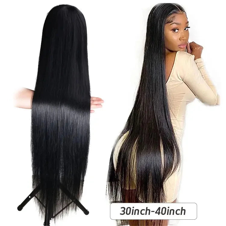 Wholesale 13x6 Transparent Lace Frontal Wigs 32 34 36 38 40 Inches Human Hair Wigs for Women
