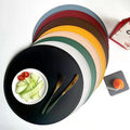 Tabletex  New Design PU Leather Table Mats Faux Leather Placemats  Wholesale  Waterproof Reversible PVC Table Mat Placemats