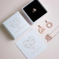 Customized Gold Logo Jewelry Gift Box Kraft Paper Earrings Necklace Bracelet Ring Box Removable Lid Rigid Gift Boxes With Neck
