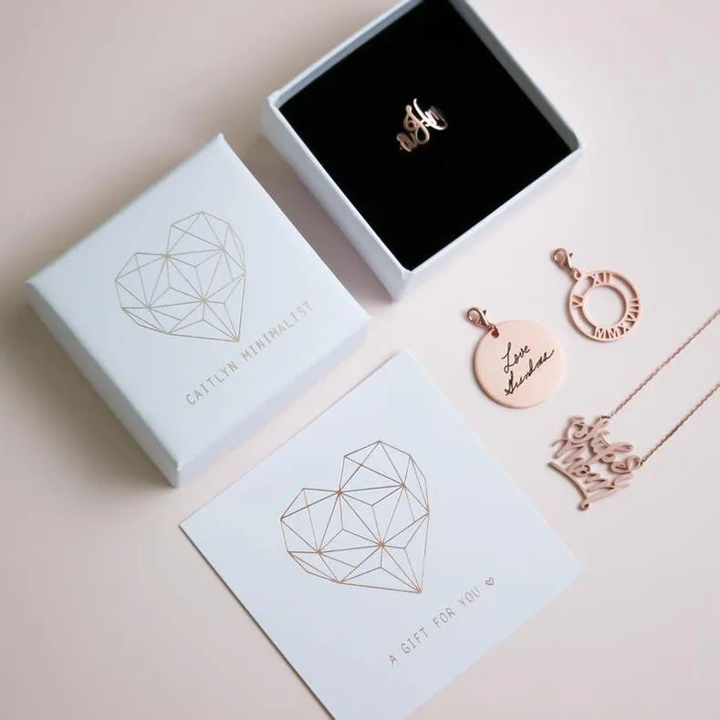 Customized Gold Logo Jewelry Gift Box Kraft Paper Earrings Necklace Bracelet Ring Box Removable Lid Rigid Gift Boxes With Neck