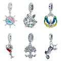 925 Sterling Silver Personalized Star Heart Multi Color Moon Animal Butterfly Flower Cats Charms Pendant for Jewelry Making