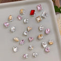 High-End 3D Stacked Diamond Nail Accessories Versatile Square Candy Style Luxury Alloy Jewelry by Pigeon Diamond