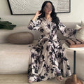 Dubai Print Robe Fashion Diamond-encrusted Dress Ins Robe Jalabiya AB381