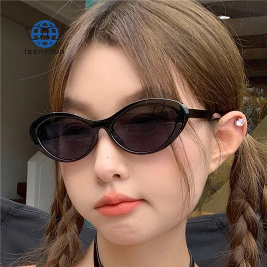 Teenyoun Lunettes De Luxe Small Frame Personality Sunglasses Men Classic Designer Shape Black Sun Glasses for Ladies Wholesale