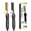 Anti-Scald Bracket Portable Flat Iron Hair Straightener Fast Heating Hair Straightener Adjustable Temperature Electric Hot Comb