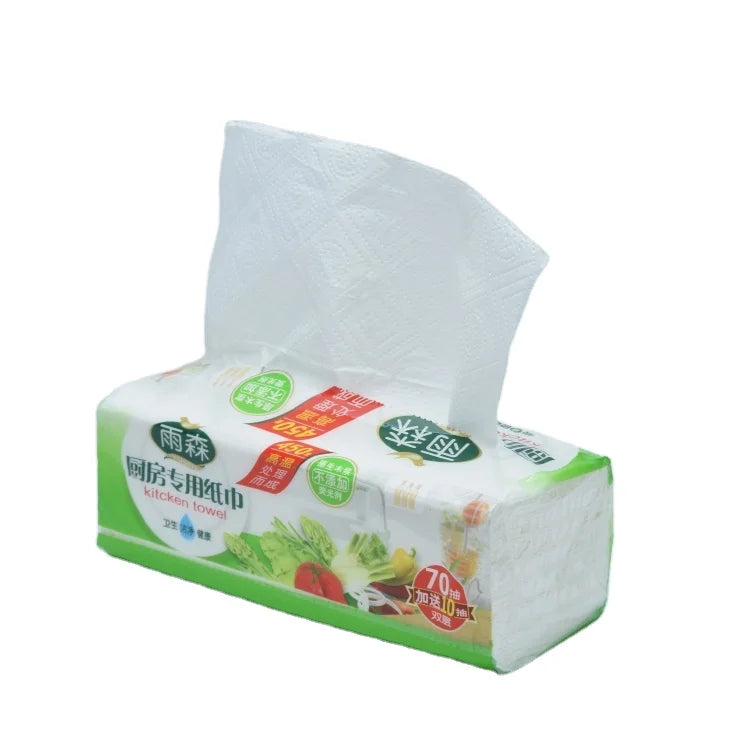 Customised Disposable Kitchen Tissue Paper Oil Absorbpaper Kitchen Towel 2 Ply Paper Towel Kitchen