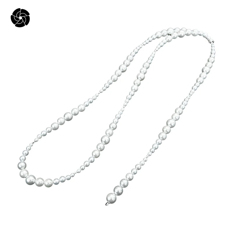 2024 Wholesale the Muses Jewels Fashion White Imitation Beaded Pearl 75cm Ball Shape for Women's Wedding Party Engagement Gift
