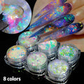 Nail Art Glitter Laser Flak Powder Chameleon Effect Irregular Sequins Nail Accessories