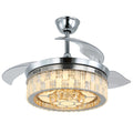 Wholesale Custom Changeable 3 Blades Home Kitchen Dual Remote Control Ceiling Fan With Led Lights Chandelier for Bedroom