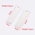7/8*32mm Rectangle Strip Single Hole Pendant stainless Steel DIY Lettering bar Accessories