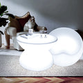 Modern High Back Plastic Sofa Bed 3 Seat Led Storage for Bedroom Living Room Home Bar Outdoor Party