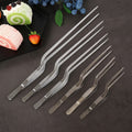 Stainless Steel Barbecue Tongs Multiple Types Kitchen Tool Silver Plating Chef Food Tweezer BBQ Clip