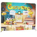 Custom Design 8ft Tension Fabric Backdrop Stand Banner Adjustable Size Trade Show Display Stand