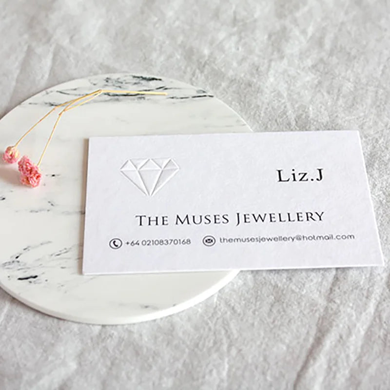 Customized Cotton Paper Embossed Printing Personalized Thank You Card 3d Luxury Gift Postcard