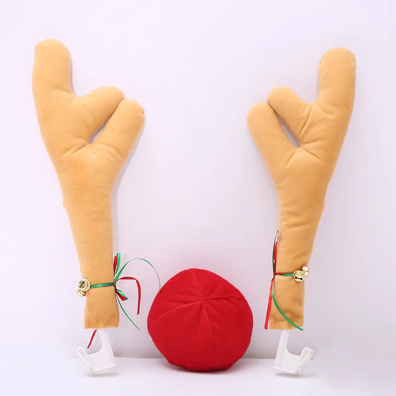 Onemax Christmas Vehicle Xmas Decorations Car Reindeer Antlers Decoration Kit