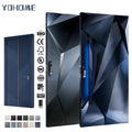 China Top Manufacture Postmodern Unique Design High Tech Smart Exterior External Aluminum Decorative Metal Doors with LED Light