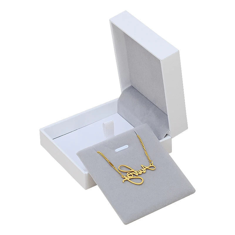 Custom White Paper Mini Jewelry Necklace Box for Ring Earring Jewellery Storage Luxury Jewellery Gift Packaging Box