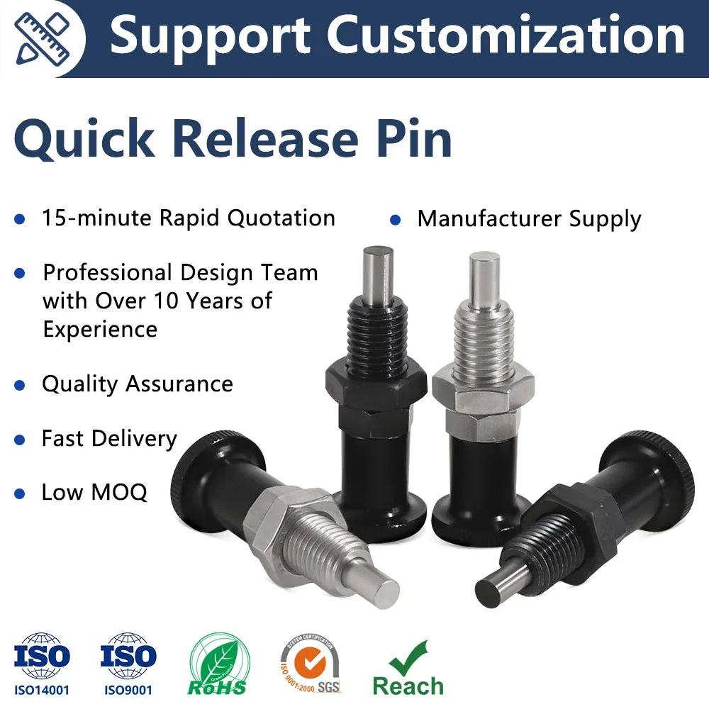 Hot Selling Self-lock Type Stainless Steel Carbon Steel Flat Pin Round Bottom Indexing Pin
