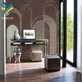YKEAX 005 Custom Black Geometric Wallpaper 3D Wall Murals Modern Design Waterproof Anti-Static Guangzhou Wall Paper Manufacturer